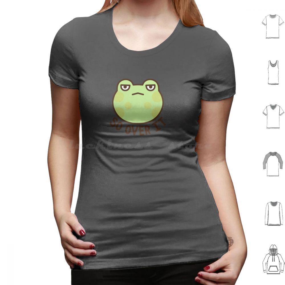 So Over It Frog T Shirt 6xl Cotton Cool Tee Frog Over It Meme Funny Frogs Cute Angry Animals Animal Green Goblincore