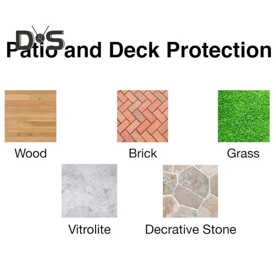 Outdoor Fireproof Mat Heat-Resistant Flame Retardant Anti-slip Deck Patio Lawn Camping Stove BBQ Grill Firepit Aluminum Foil Rug Fireplace Hearth Pad