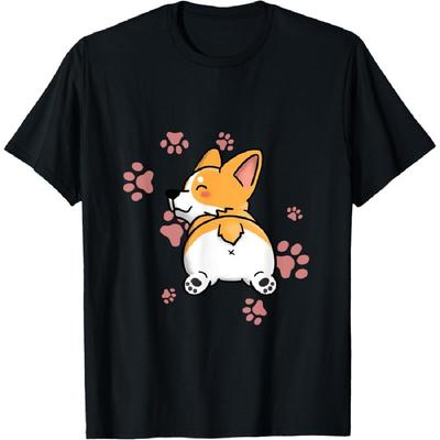 Cute Corgi Butt T Shirt - Dog Lover Gift T-Shirt for Men Women