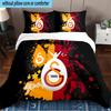 Galatasaray Football Club 3PCS Bedding set,Ideal for1pc Duvet Cover And 2pcs Pillowcases Perfect for Christmas gift,Ideal for Bedroom, Dormitory