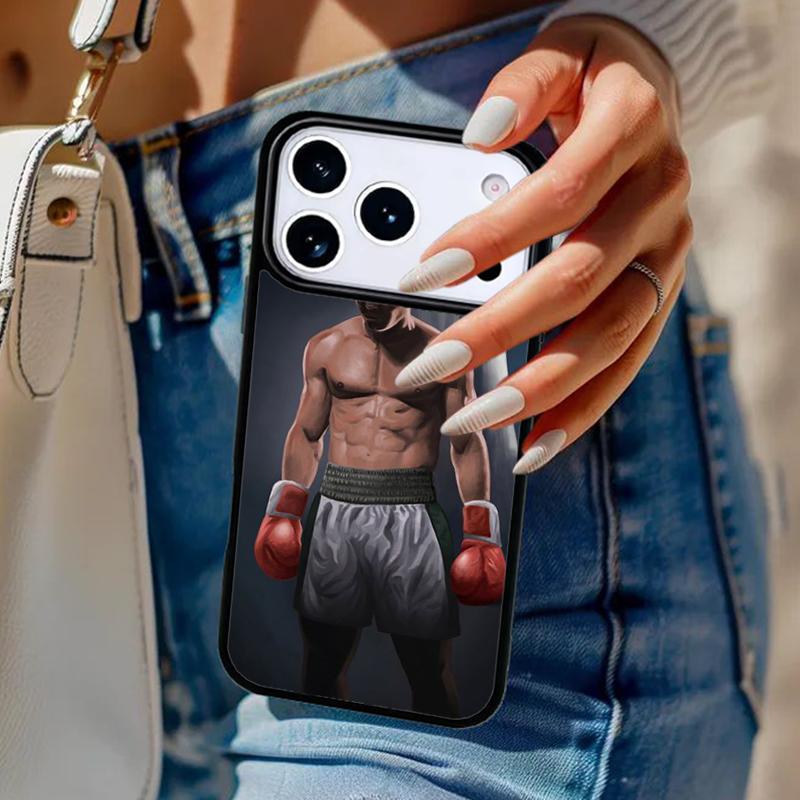 Boxing Gloves boxing King Phone Case For iPhone 17 Air 14 15 13 12 Max Cover For Apple 14 15 16 16e 11 Pro Max Plus Coque