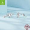 S925 Sterling Silver One Arrow Through Heart Mini Stud Earrings, Love Cupid'S Arrow Stud Earrings