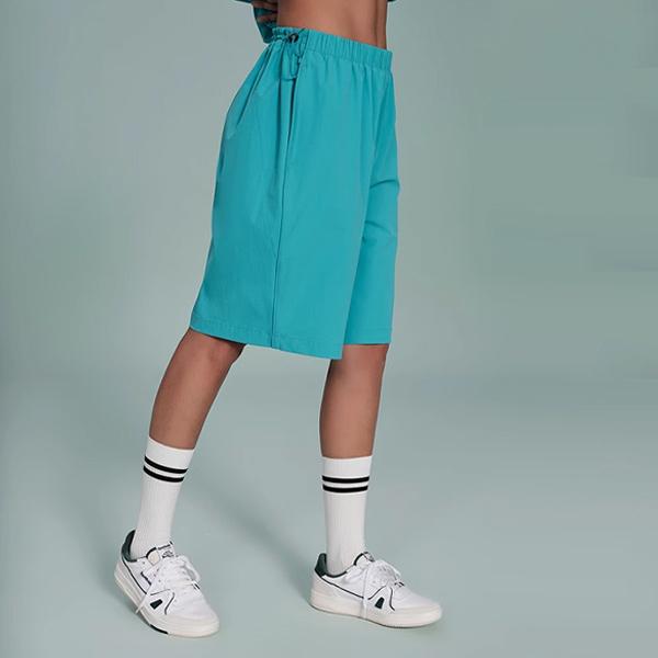 Reebok Letter Embroidery Woven Loose Sports Shorts Unisex Shorts Light-Blue 24SRC619UGB5