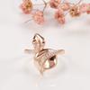 Trendy  Rose Gold Crystal Flower Rings For Women Luxury Natural Zircon Accessories Bride Wedding Fine Daily Jewelry