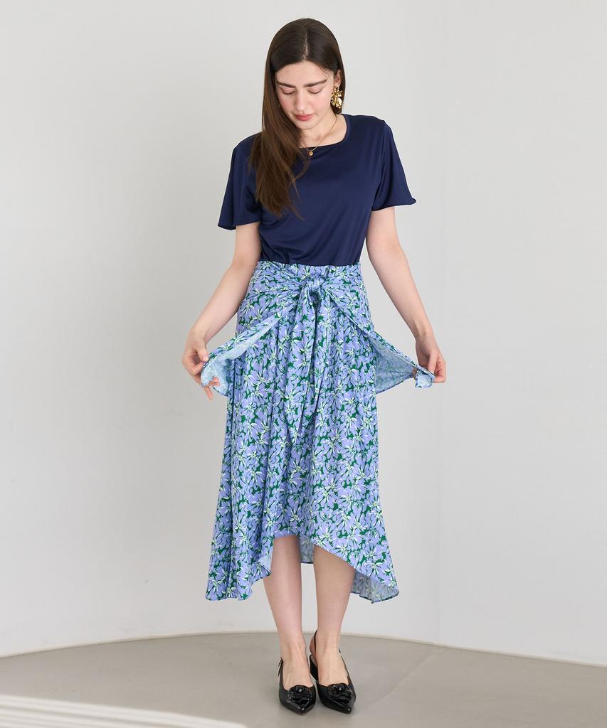 Bonide Square Neck Cover Dress Large Flower