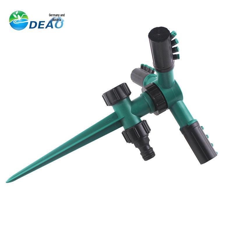 360° Rotating Plastic Ground Stake Sprinkler for Garden Irrigation