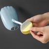 1pc Leaf Shaped Soap Box Mobile Suction Cup Wall Mounted Drain No Punching Storage Rack Bathroom and Home Storage