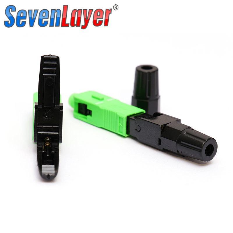 SC/APC Fiber Optic Fast Connector for FTTH, Telecom Grade, Embedded Type