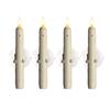 Flameless Window Candles with Sensor Dusk To Dawn Roman Column LED Conical Candles Battery Operated LED Taper Lights Suction Cups Christmas Decor