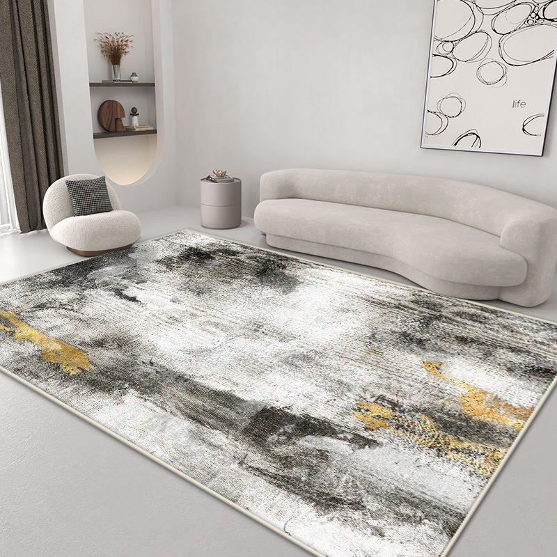 Nordic Abstract Style Carpets for Living Room Ink Wash Modern Decoration Bedroom Non-slip Rug Lounge Coffee Tables Washable Mat