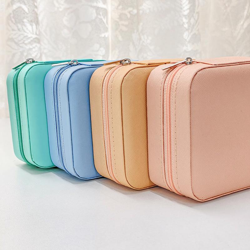 Simple ins jewelry storage box travel creative mini portable stud earrings necklace box ring jewelry packaging box