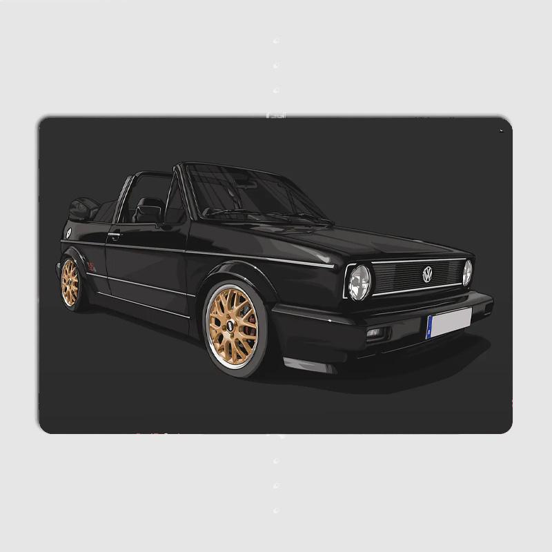VW GT2 53B MK1 BBS MK3 Trabant 601 Oldtimer Wandkunst Poster Metall Innenbereich Heimwanddekoration Blechschild Dekoration Raumdekoration