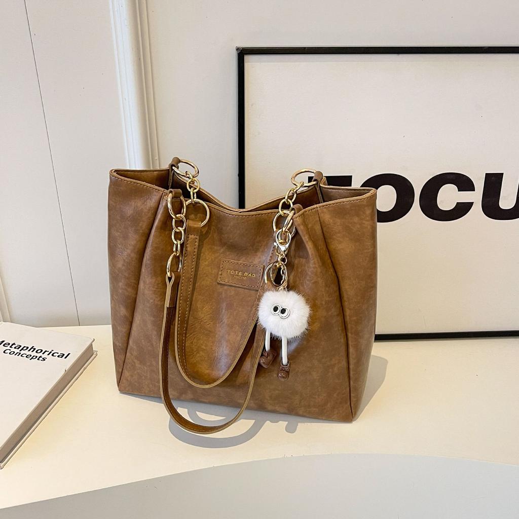 Wholesale Fashion Big Bag Women's 2025 New Trendy Autumn and Winter Retro Commuter Tote Bag Large Capacity Women's Shoulder Bag