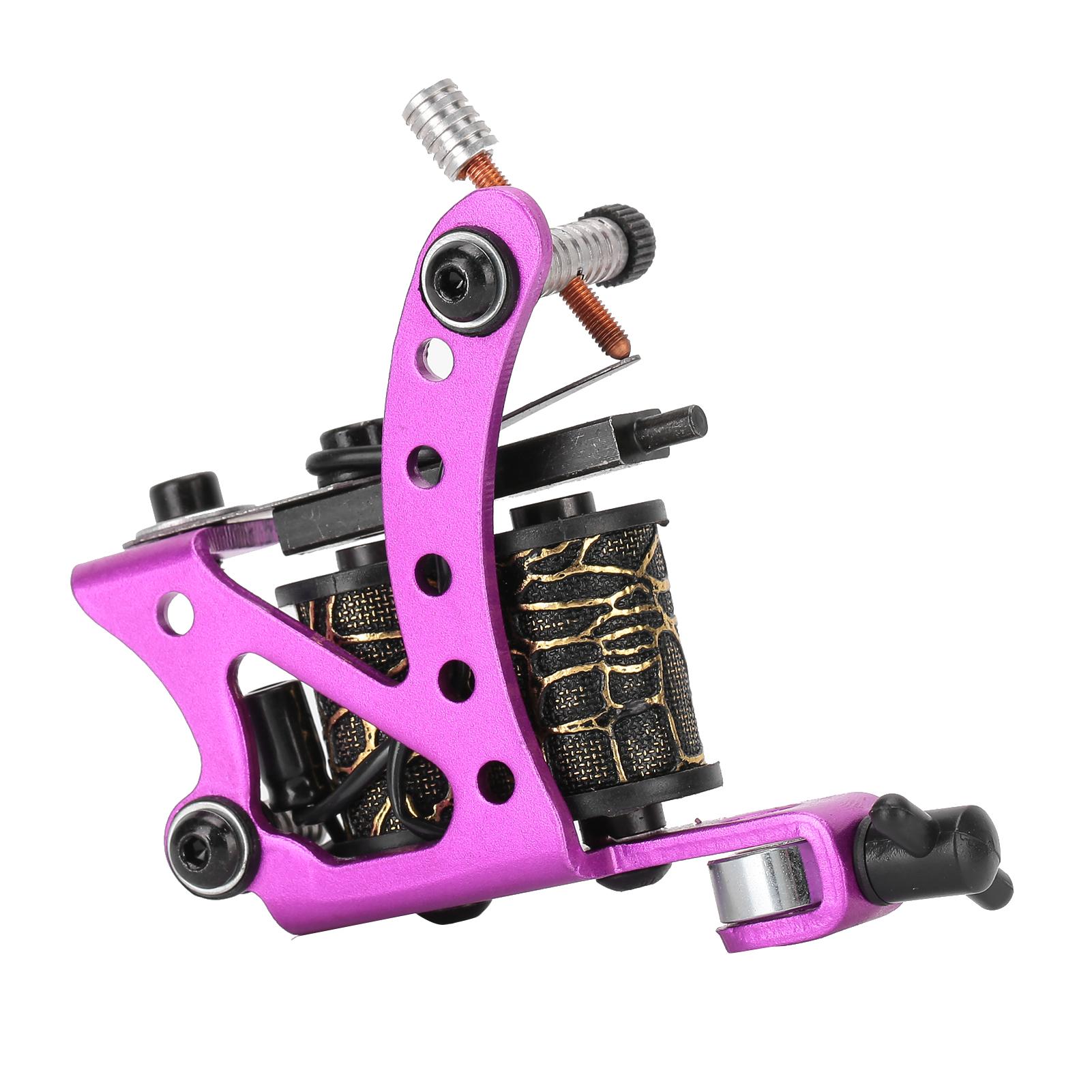 

Профессиональная тату-машинка с катушкой для лайнера и шейдера, боди-тату-машинка для начинающих татуировщиков, фиолетовая