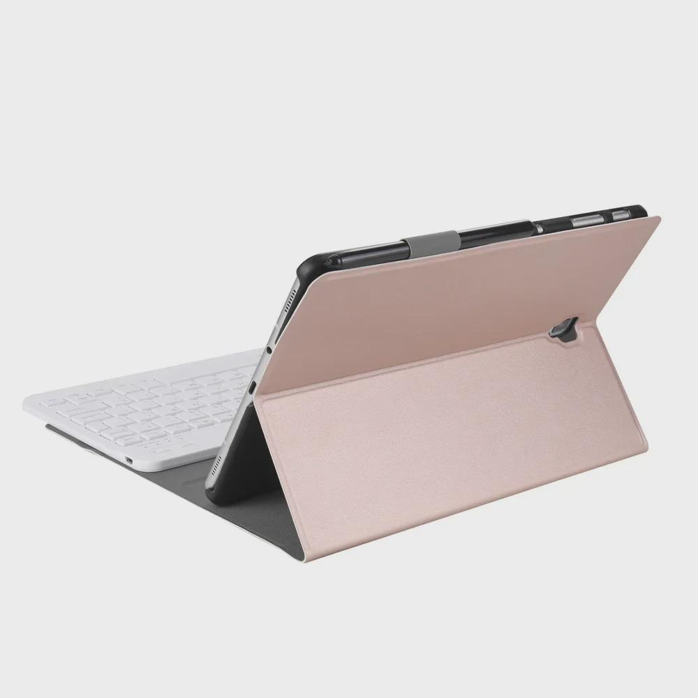 Samsung Tab A 10.1" T510 Split Leather Bluetooth Keyboard Case, Ultra-Thin Design
