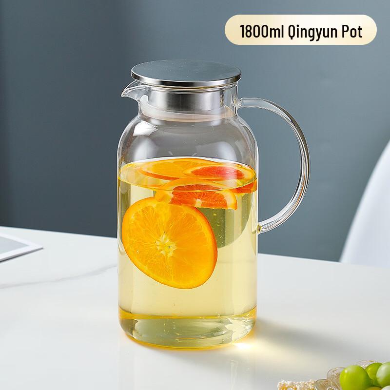 Tea Cycle High Borosilicate Glass Cold Brew Teapot, 2-Pack