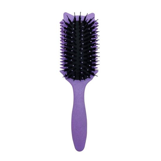 Cat Ear Curl Defining Brush Scalp Massage Reduces Frizz Anti-static Hair Comb Portable Men Women Hair Volumizing Detangling Bristles Brush