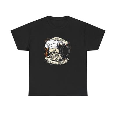Der Koch wird auch gekocht Lustiges Grafik-T-Shirt Baumwoll-T-Shirt Neues Geschenk Vintage