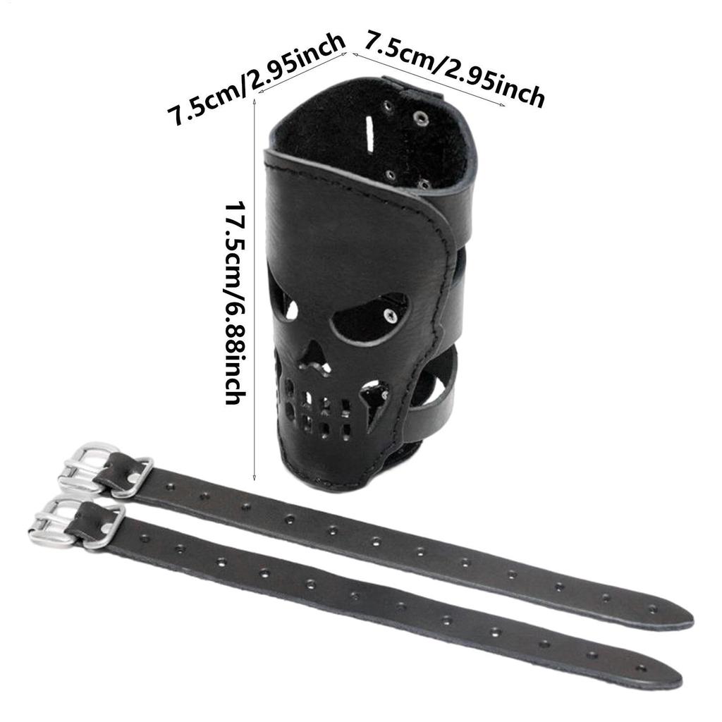 Motociklo puodelio laikiklis PU odos gėrimų laikiklis puodelio laikiklis motociklo puodelio laikiklis kaukolė