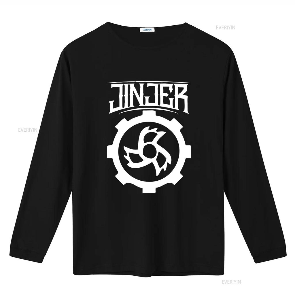 NWT Jinjer Metalcore Progressive Metal Rock Band Music Retro Logo T Shirt S 3XL Long vintage Washed Casual Unisex Stylish