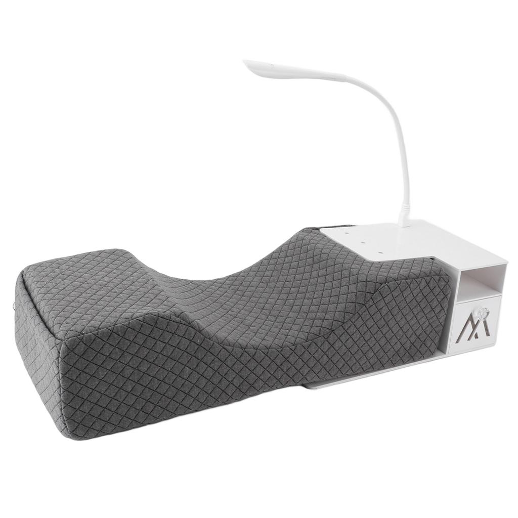 Pernă cu Memorie pentru Extensii de Gene cu Suport Organizator cu Raft, Iluminare, Ergonomică pentru Extensii de Gene