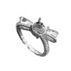 6.2mm DIY Inlay Round Pointed Bottom Hua Zi Diamond Ring Setting