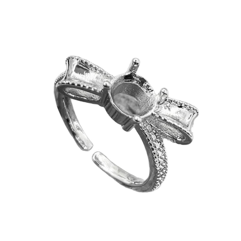 6.2mm DIY Inlay Round Pointed Bottom Hua Zi Diamond Ring Setting