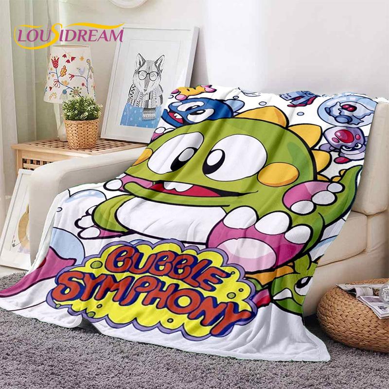 

Мультяшное Bubble Bobble Puzzle Bobble Ретро-игра Мягкие одеяла, Плед Удобное одеяло для пикника Кроватей Дома Спальни Детей 80x120cm(31x47inch)
