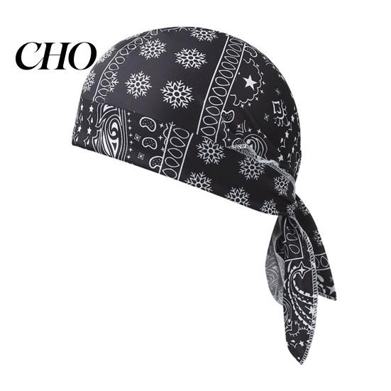 Hiking Headband Paisley Cooling Headscarf Cap Set, Sweat Wicking Adjustable Elastic Strap Bandana Straps Fit Breathable Hand Washable Headwrap Hat