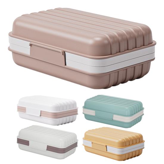 Soap Portable Bar Holder with Cover 2Pcs Travel Soap Container with Filter Hole