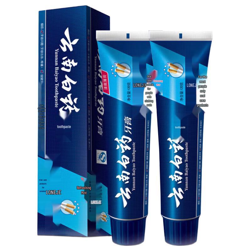 Yunnan Baiyao Langjian Men s Strong Gum Care Mint Toothpaste, 2-Pack