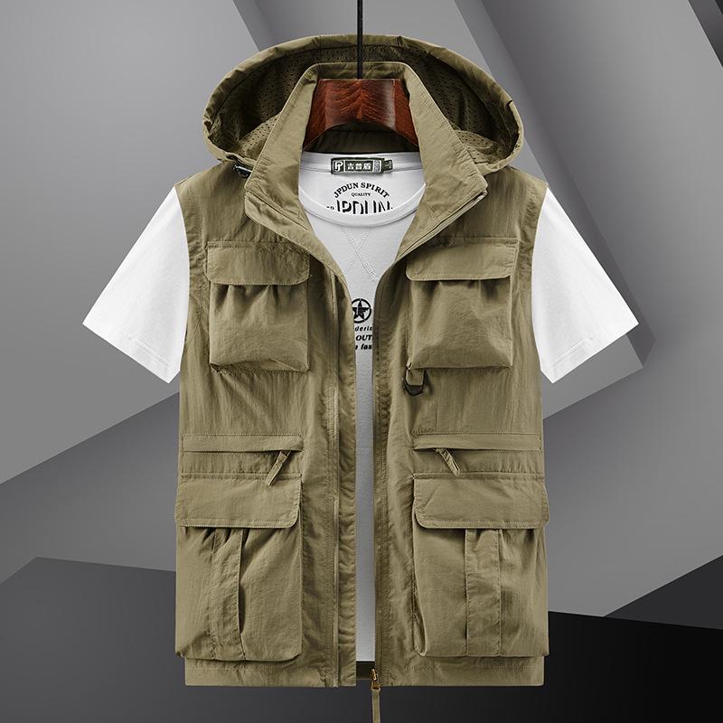 Quick-Dry Multi-Pocket Outdoor Vest for Photography, Fishing, and Mountaineering