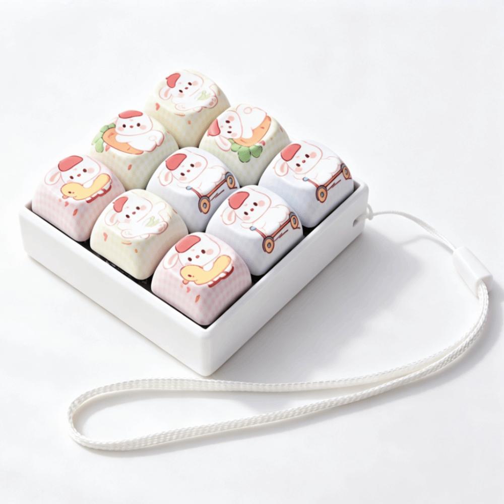 Cat Paws Keyboard Fidget Keyring Finger Button Mechanical Keyboard Keycaps Keychain Children