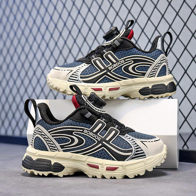 Barnesko Fritidssko Foreldre-barn Sko Trend Sko Barnetrend All-Match Uformell mote Sko med roterende knapp Basketballsko