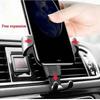 Car Leather Cell Phone Holder Car Air Vent Universal Cell Phone Holder Automatic Locking Anti-shaking Firm Holder