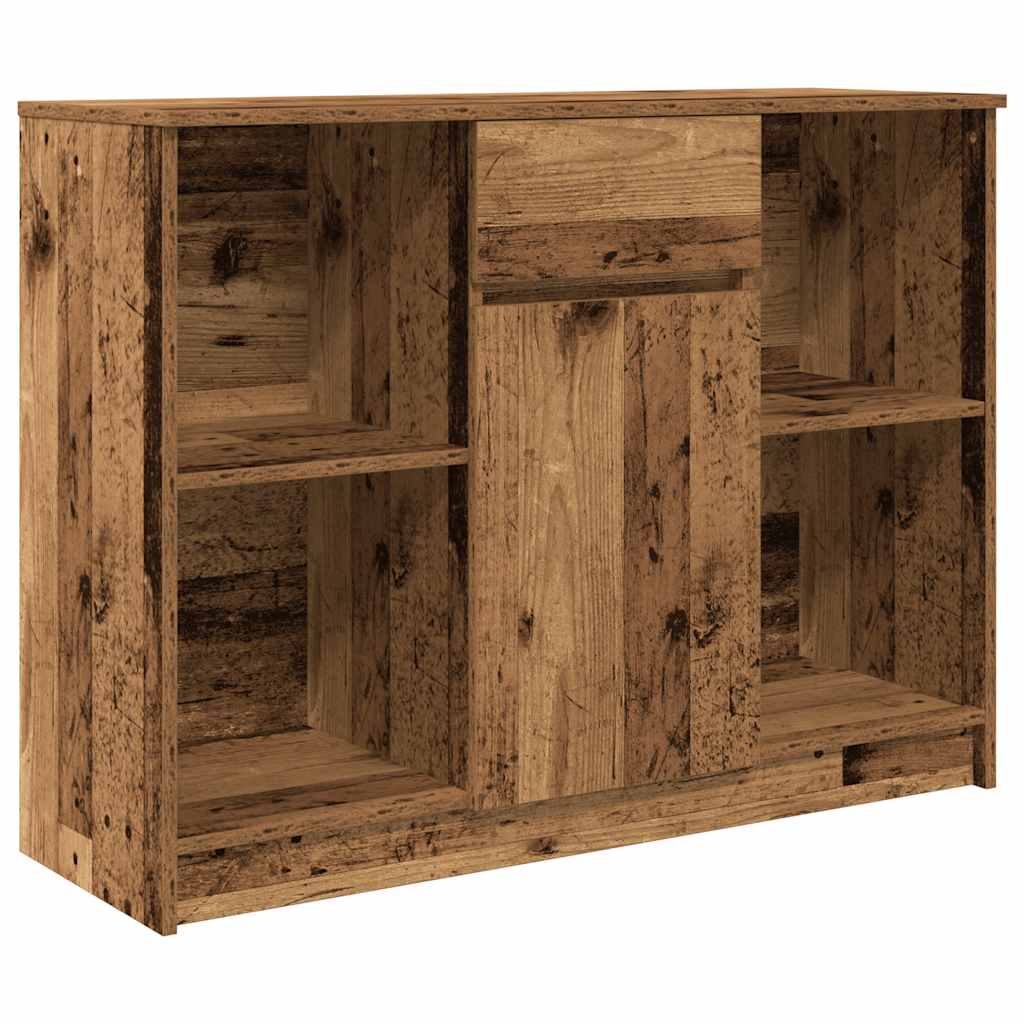 Sideboard with Drawer Rustic Wood Look 101 x 35 x 76 cm Engineered Wood
