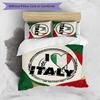 Set Lenzuola Stampate Calcio Italia 3 Pezzi Copriletto Traspirante Accogliente come Regalo per Inaugurazione Casa o Vacanze