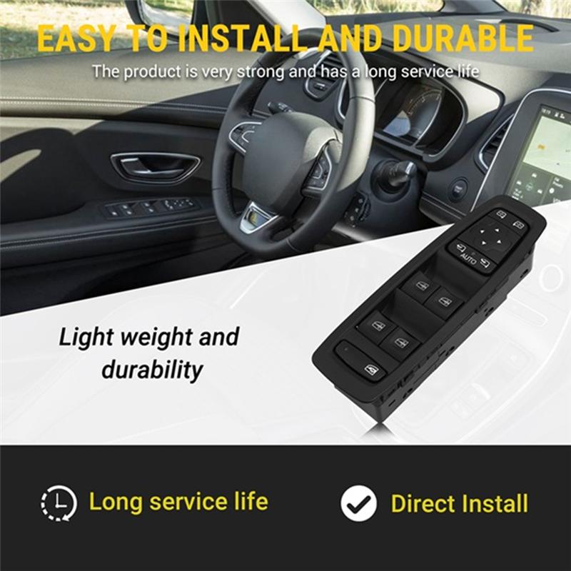 AUTO Car Front Left Master Power Window Switch Window Control Button 254012952R For Renault Grand Scenic IV