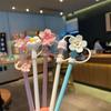 1Pc Silicone Straw Plug For Water Glass Bottle Flower Shape Drinking Dust Cap Straw Tips Cover Cup Accessories For 6-8Mm Straws