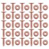 BAAJ-25 Sets Copper Rivet Burrs Washer, Long Leather Copper Rivet Fastener,For Wallets Leather DIY Craft Supplies