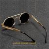 Steampunk Vintage Round Metal Sunglasses Men and Women Hip Hop Stylish Fashion Shades Glamour Trend Designer Shades UV400