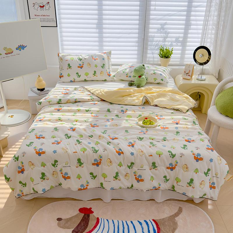 Cartoon Summer Thin Quilt, Wypełniacz z włókna sojowego, Lekki wygodny koc do domu, sypialnia, Pościel, Możliwość prania w pralce