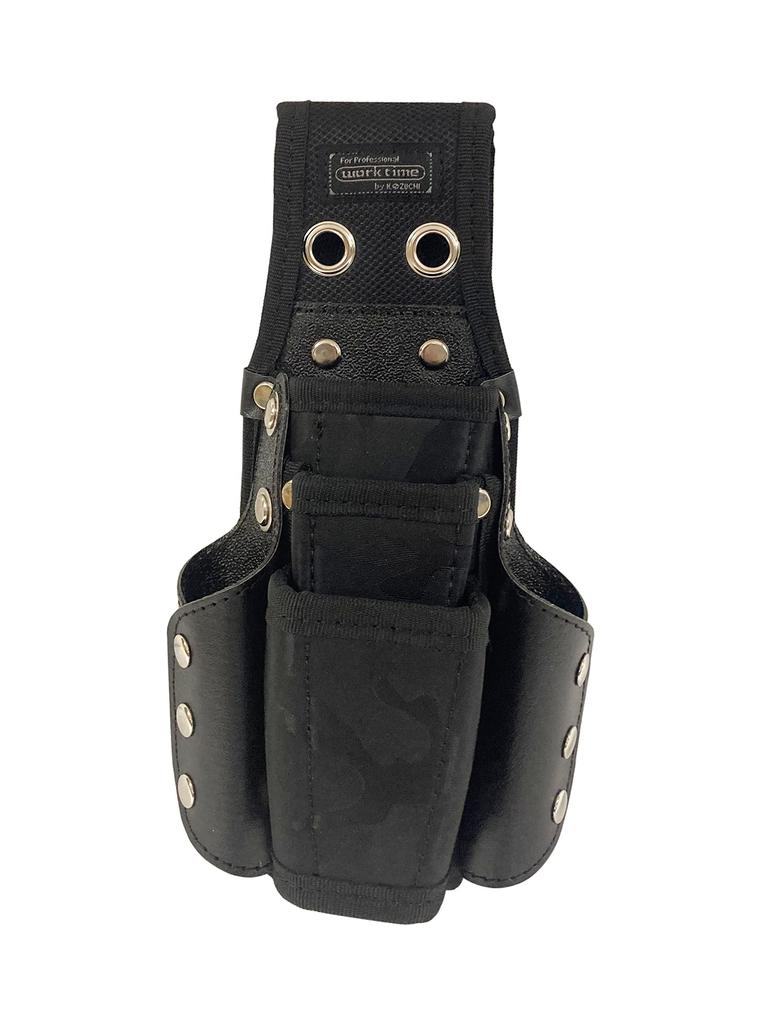 Kozuchi Worktime Radical Tool Camouflage Case, 5-Tool Holder, Embossed, Black, KNR-21MBK