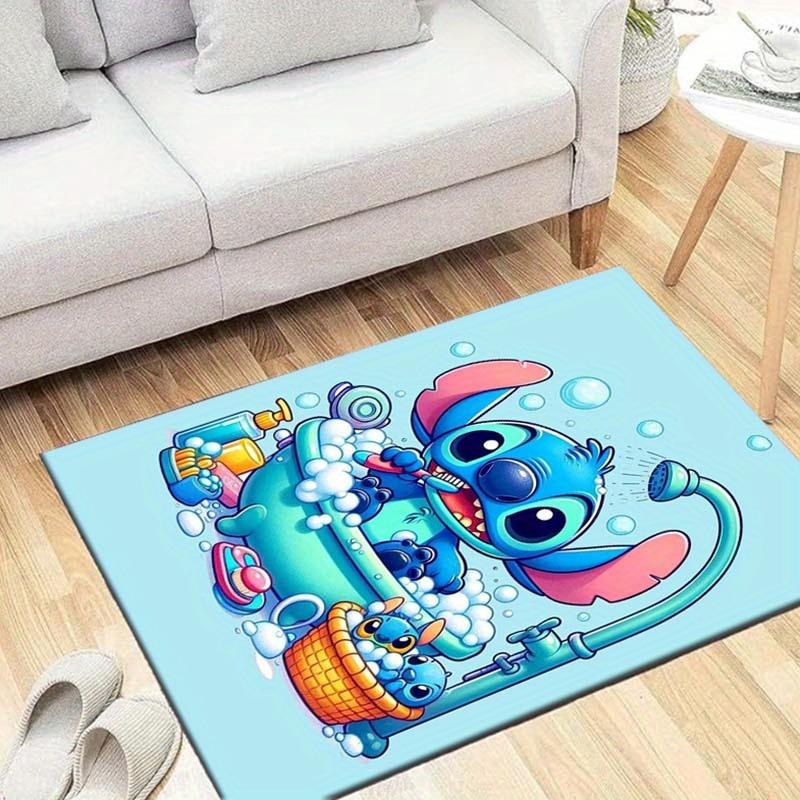 1pc Cute Stitch Pattern Area Rug Soft Flannel Floor Mat for Living Room,Office,Bedroom and Carpet 60cm by 90cm