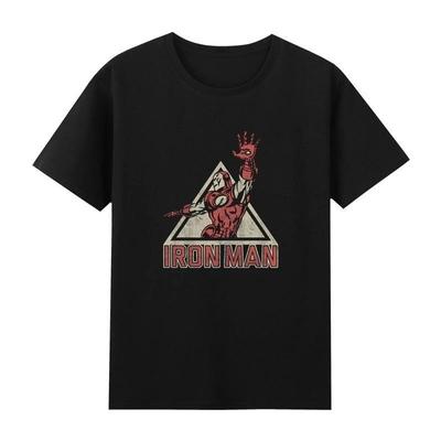 Echtes autorisiertes Retro Avengers Retro Iron Man Comic-Print T-Shirt Herren- und Damen-Kurzarm Locker Große Größe
