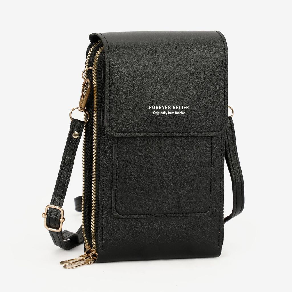 Touchable Screen Phone Bag for Women's Crossbody Small Bag, Multifunctional Key, Zero Wallet, Zipper, Vertical Style