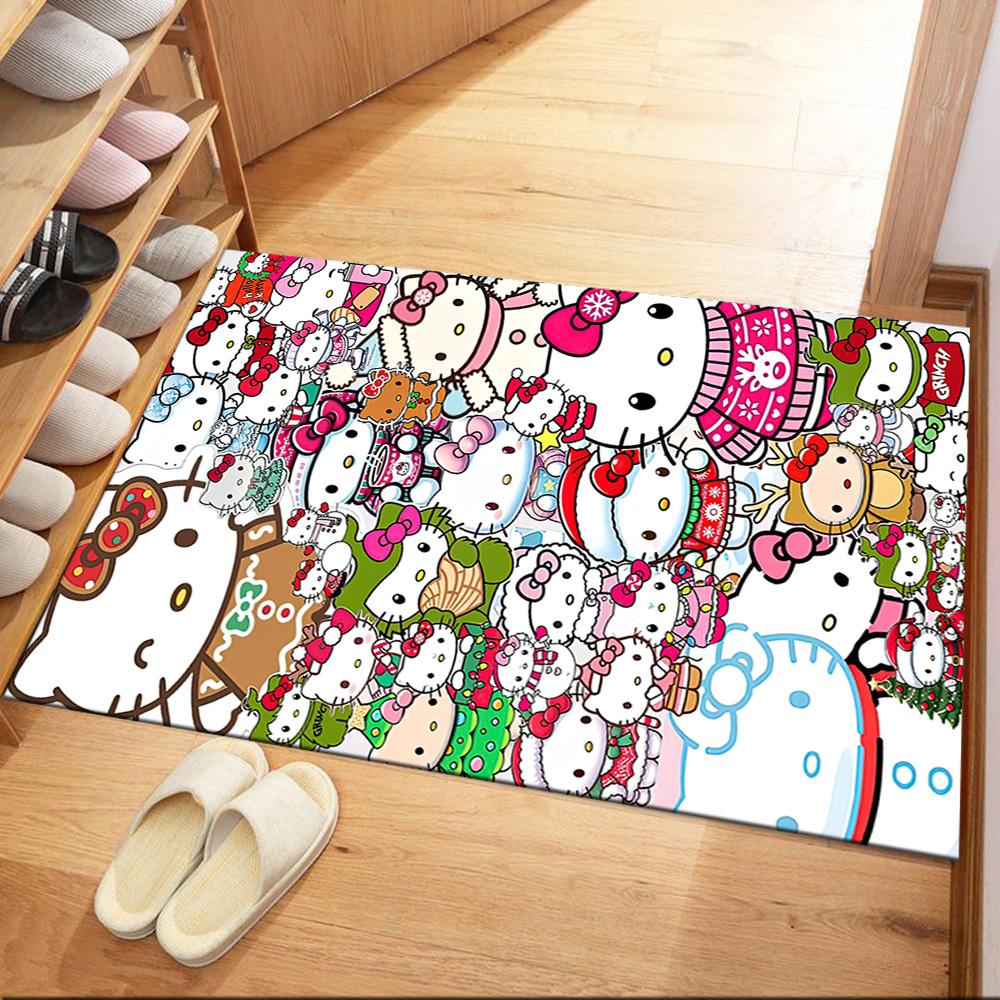 Hello Kitty Party Square rugs are a great choice for living rooms, bedrooms, home décor, and as gifts.