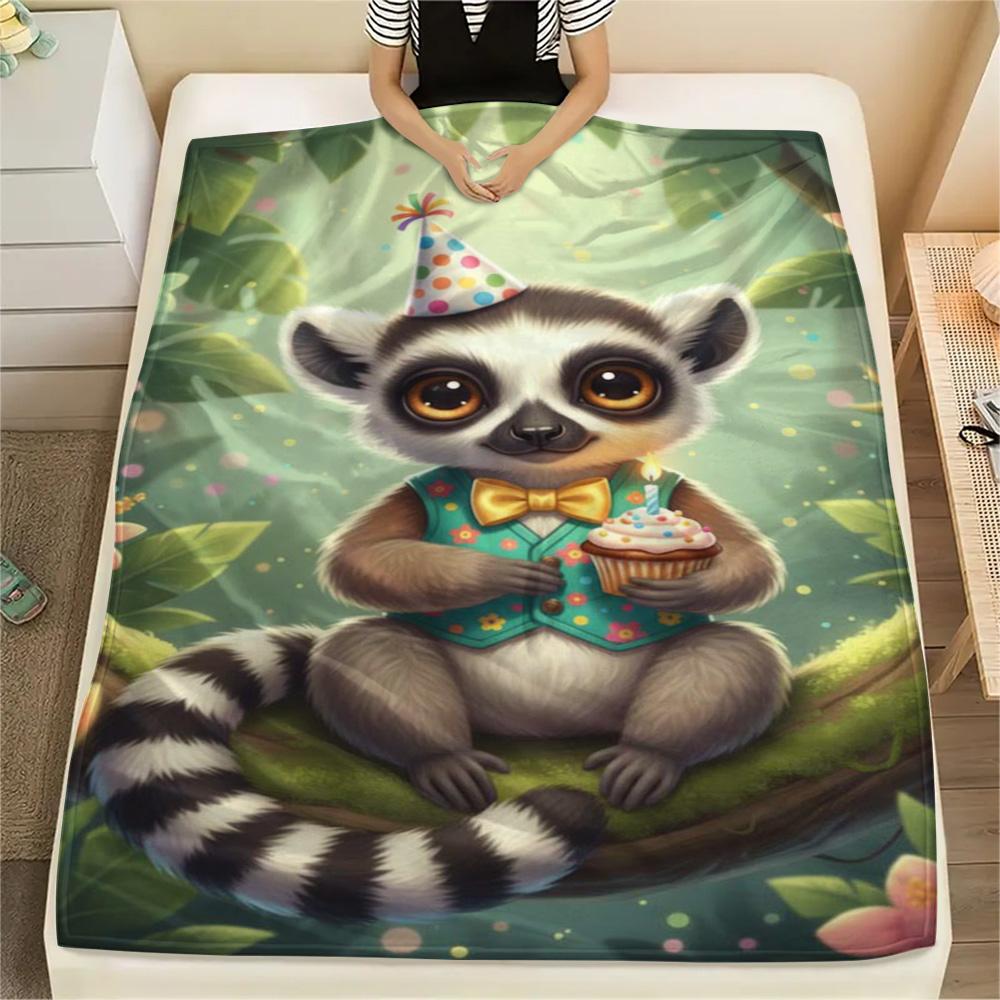1PC Forest System Print FlAannel Blanket, High Quality Comfortable for All Seasons, Home Decor, Warmth and Comfort