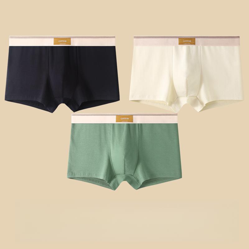 3pcs Men's Underwear Men's Boxer Shorts Teenagers' Breathable Four Cornered Shorts Men's Shorts Boxer Brief