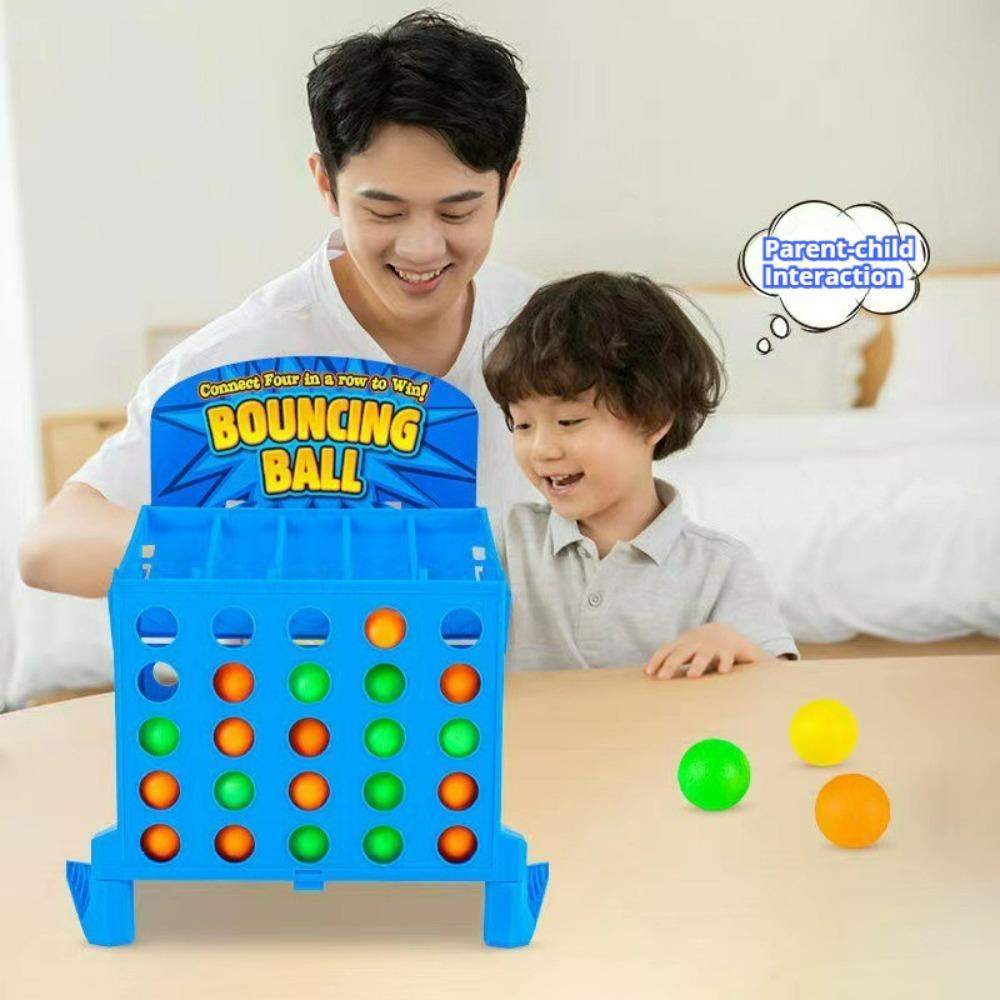 4 Shots Connect Board Game Parent-child Interaction Fun Jumping Ball Toy Party Family Match Game Toddler Educational Toy